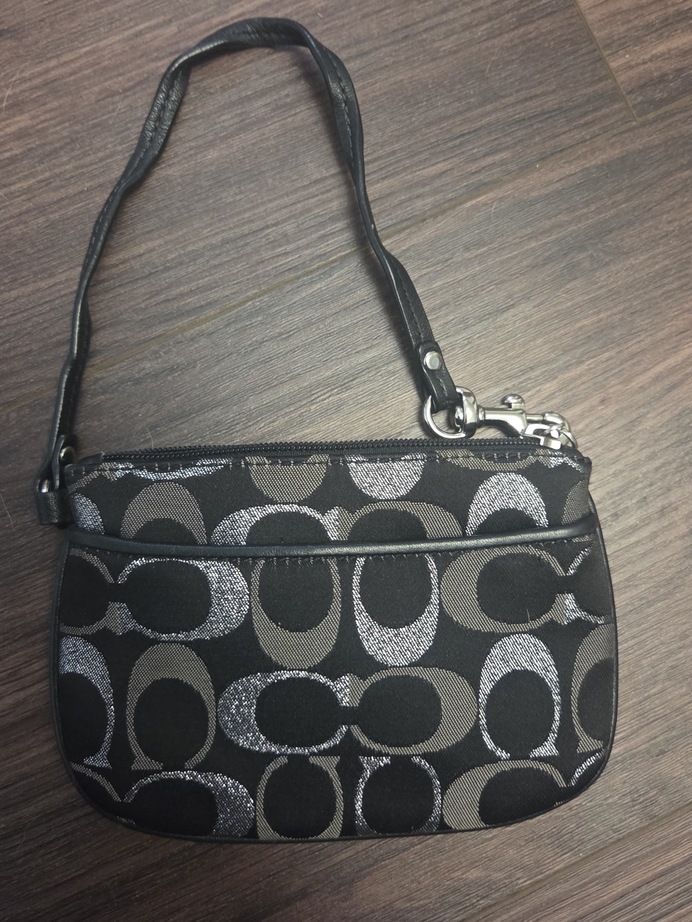 Y2k Coach Black Signature Wristlet - Gem